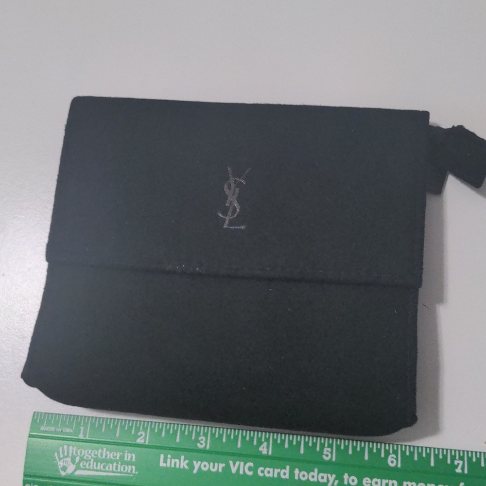 YSL black velvet cosmetic bag